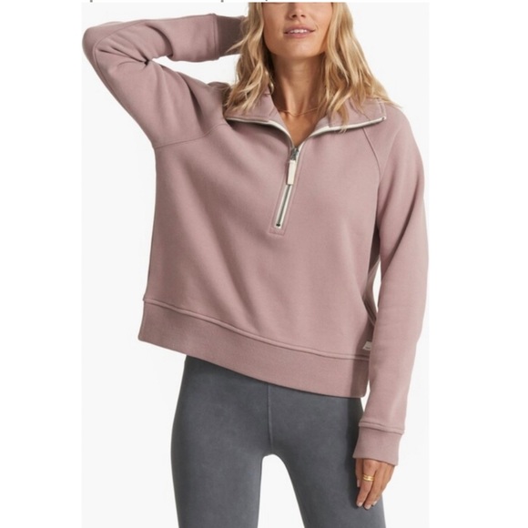 Vuori  Tops  Vuori Restore Half Zip In Dusty Mauve Color  Poshmark